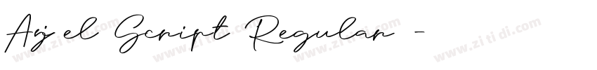 Anjel Script Regular字体转换 Anjel Script Regular字体转换